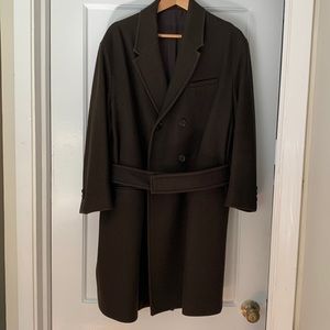 Neil barrett oversized belt wool coat